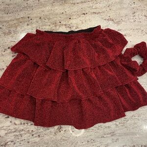 Amazon Sparkling Red Tiered Skirt